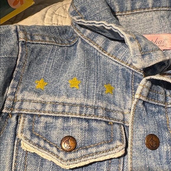 BABY PHAT Kids Light Blue Denim Jacket with Embroidery 6-12 months - Picture 7 of 10